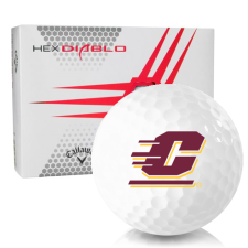 White HEX Diablo Central Michigan Chippewas Golf Balls