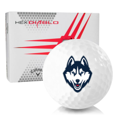 White HEX Diablo Connecticut Huskies Golf Balls
