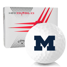 White HEX Diablo Michigan Wolverines Golf Balls