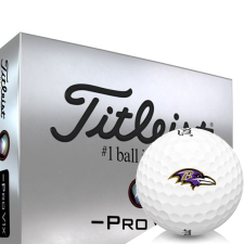 White Pro V1x Left Dash Baltimore Ravens Golf Balls