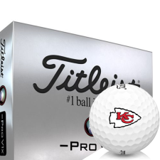 White Pro V1x Left Dash Kansas City Chiefs Golf Balls