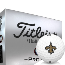 White Pro V1x Left Dash New Orleans Saints Golf Balls