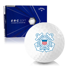White ERC Soft Triple Track US Coast Guard Golf Balls