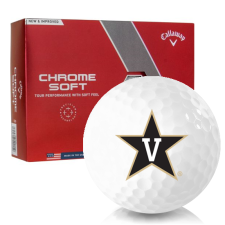 Chrome Soft Vanderbilt Commodores Golf Balls