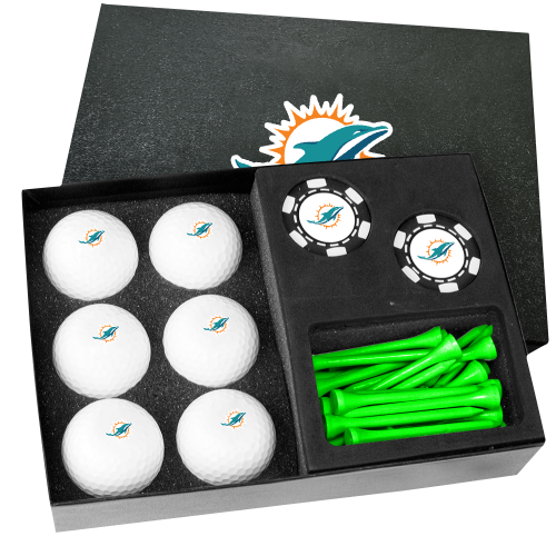 Miami Dolphins Poker Chip Gift Set