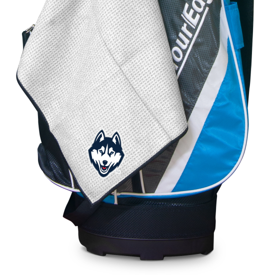 Officially Licensed Logo Small Connecticut Huskies Microfiber Team Golf Towel