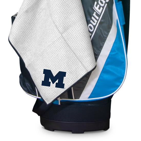 Officially Licensed Logo Small Michigan Wolverines Microfiber Team Golf Towel