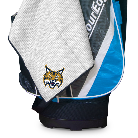 Officially Licensed Logo Small Quinnipiac Bobcats Microfiber Team Golf Towel