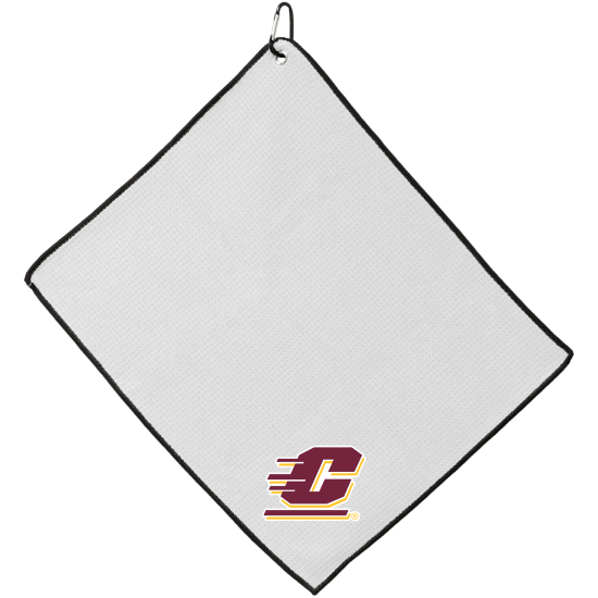 Officially Licensed Logo Small Central Michigan Chippewas Microfiber Team Golf Towel