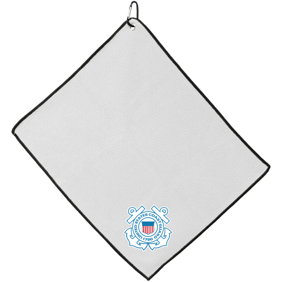 Officially Licensed Logo Small US Coast Guard Microfiber Team Golf Towel